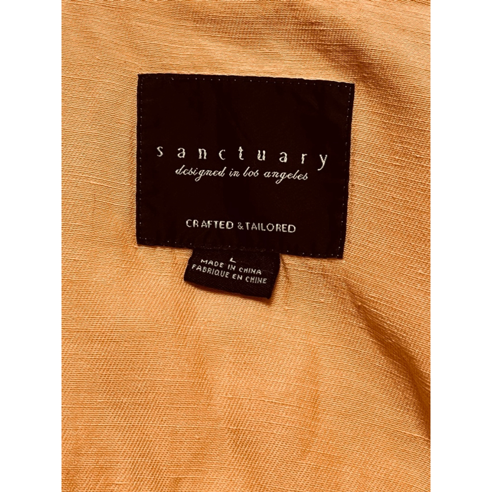 Sanctuary Peach linen blend Jacket Womens Size L - Picture 6 of 7